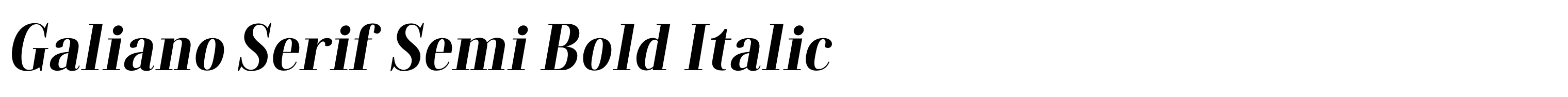 Galiano Serif Semi Bold Italic